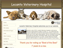 Tablet Screenshot of lecantovethospital.com
